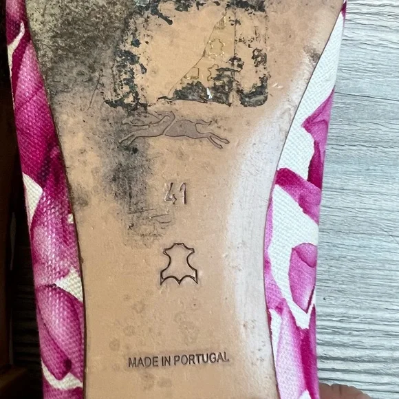 Longchamp Darshan bright pink signature floral ballet flat in size 41 - Picture 13 of 13